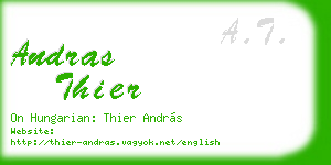 andras thier business card